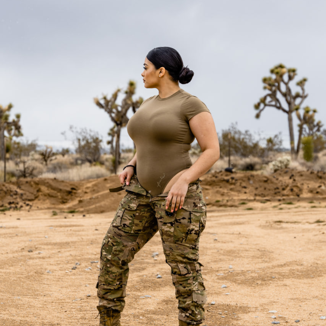 Try our Coyote Brown bodysuits for women in the Air Force, Army, and S